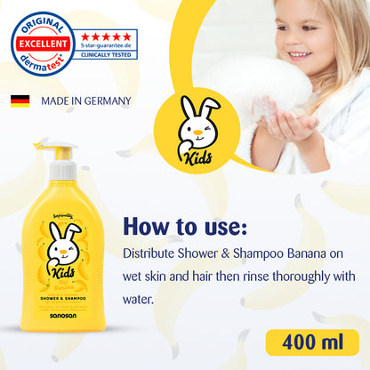 SANOSAN Kids Shower & Shampoo Banana