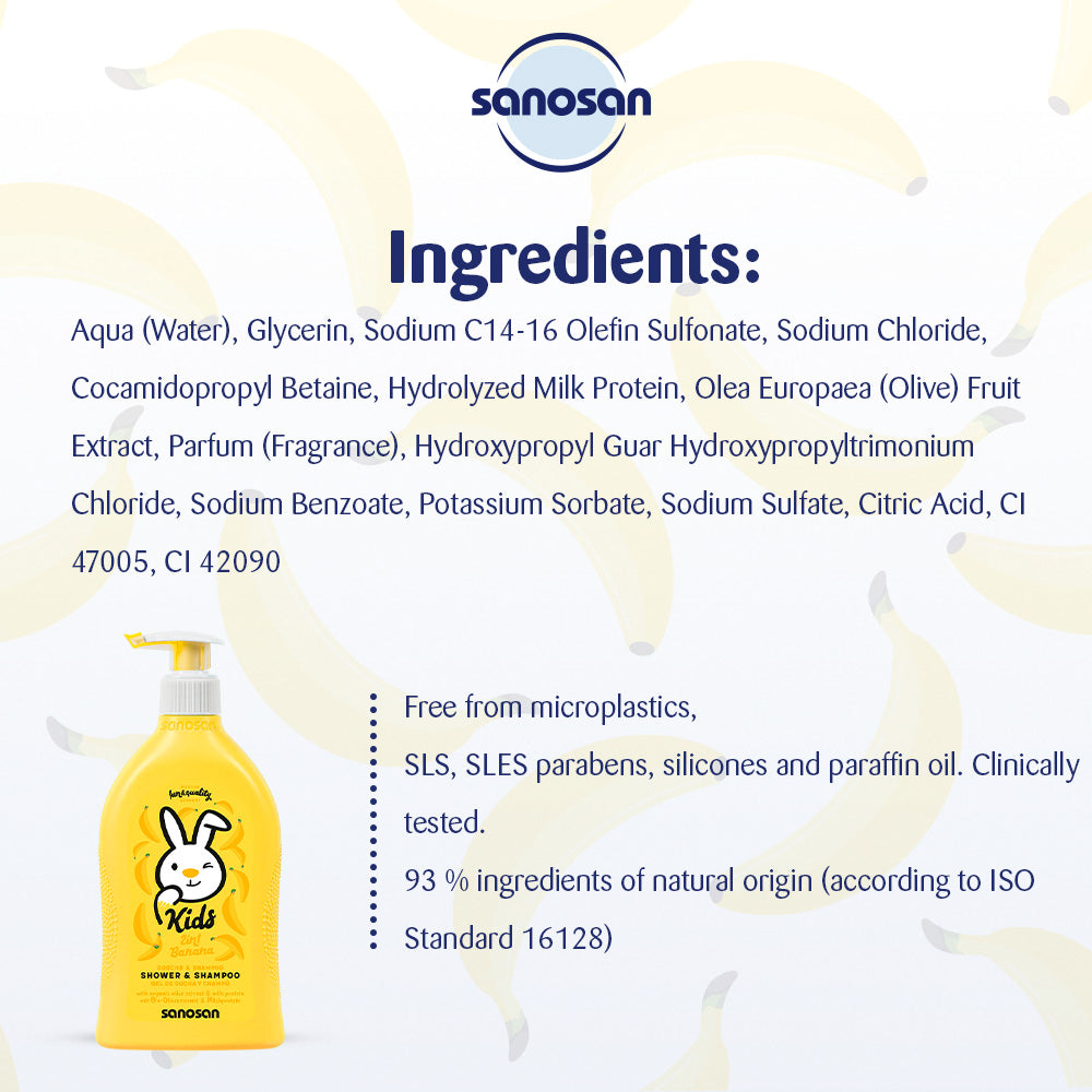 SANOSAN Kids Shower & Shampoo Banana