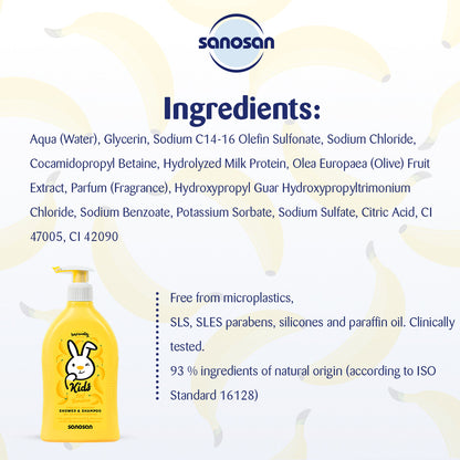 SANOSAN Kids Shower & Shampoo Banana