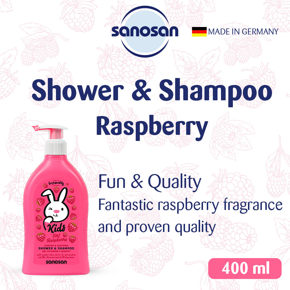 SANOSAN Kids Shower & Shampoo Raspberry