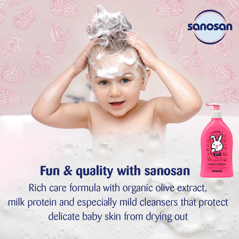 SANOSAN Kids Shower & Shampoo Raspberry