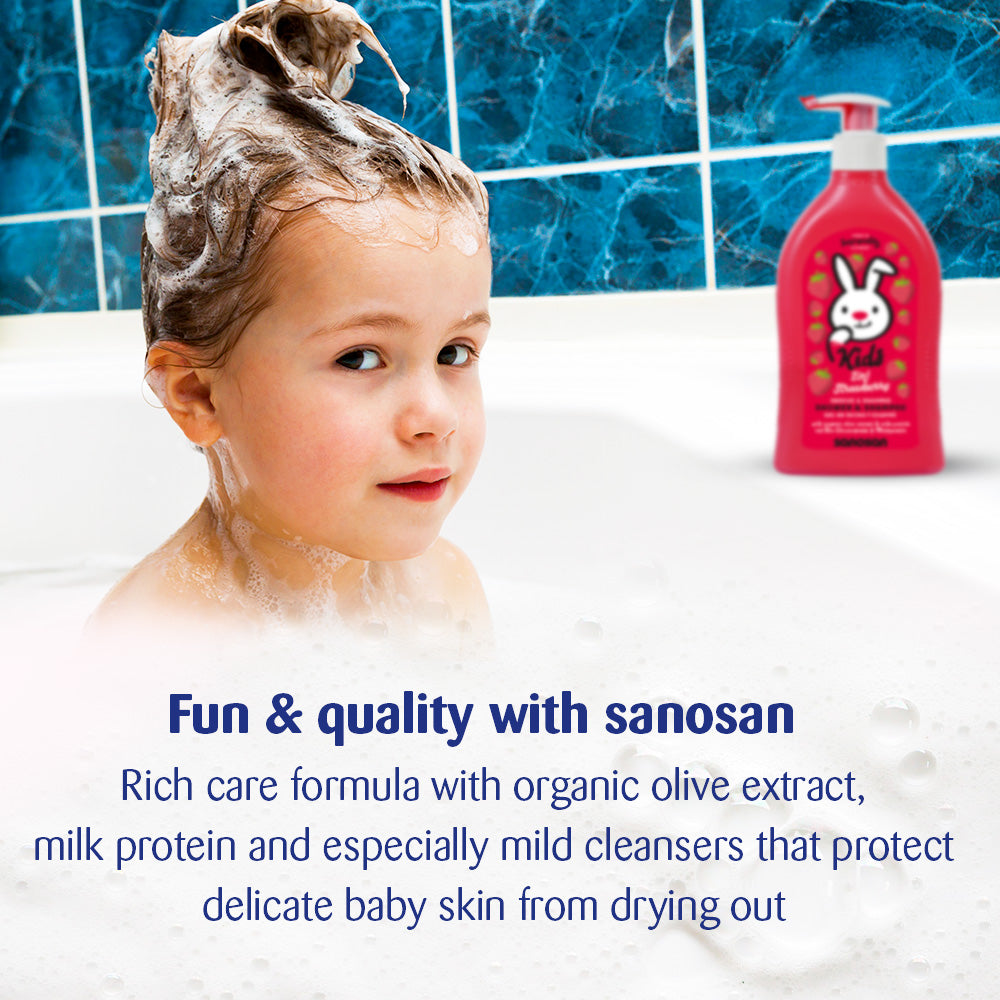 SANOSAN Kids Shower & Shampoo Strawberry