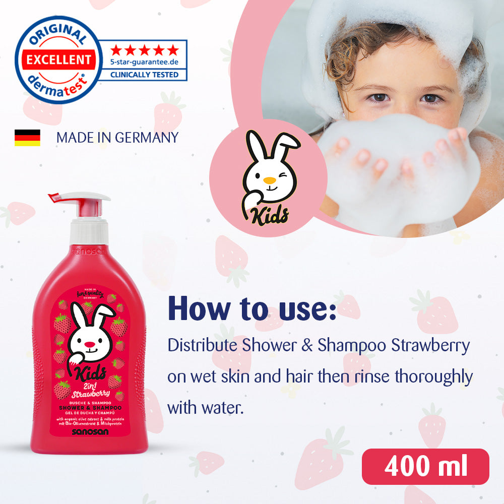 SANOSAN Kids Shower & Shampoo Strawberry