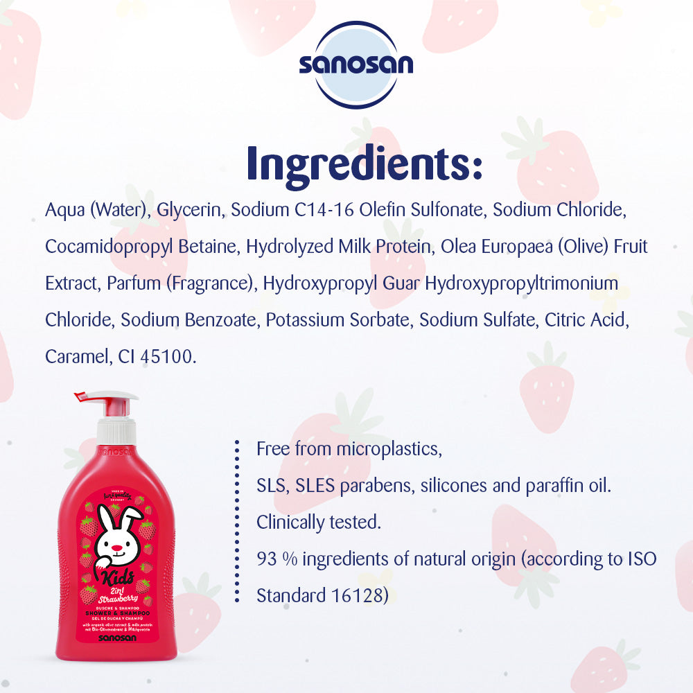 SANOSAN Kids Shower & Shampoo Strawberry