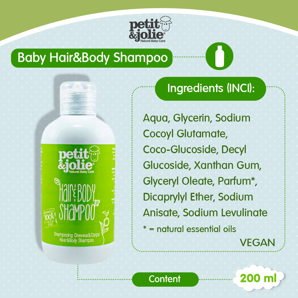 PETIT&JOLIE Baby Hair&Body Shampoo