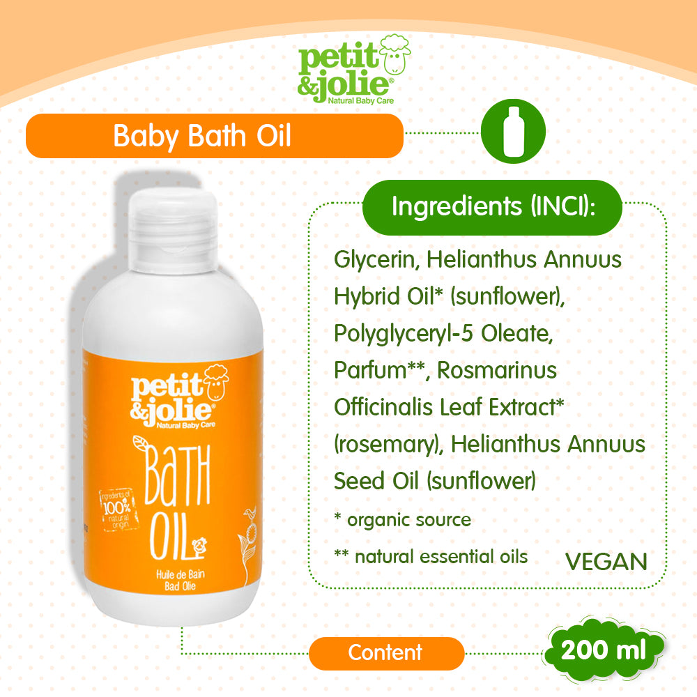 PETIT&JOLIE Baby Bath Oil