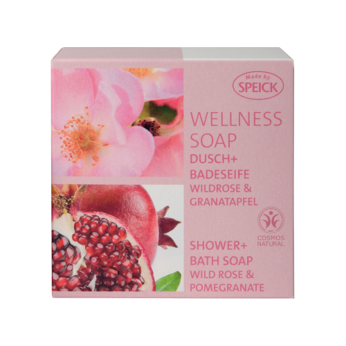 SPEICK Wellness Soap, Shower + Bath Soap Wild Rose & Pomegranate