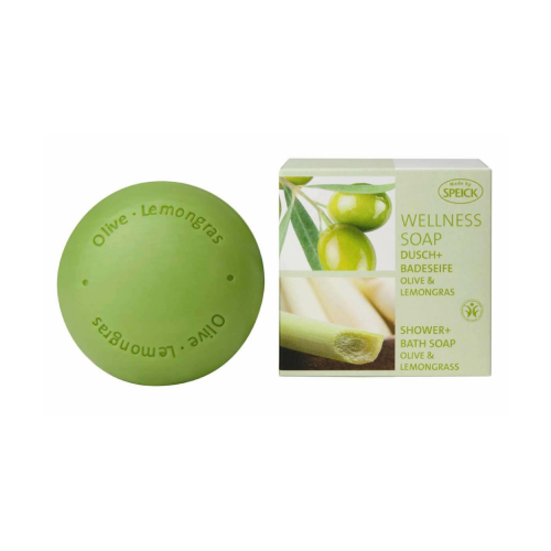 SPEICK Wellness Soap, Shower + Bath Soap Olive & Lemongrass