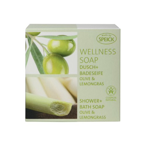 SPEICK Wellness Soap, Shower + Bath Soap Olive & Lemongrass