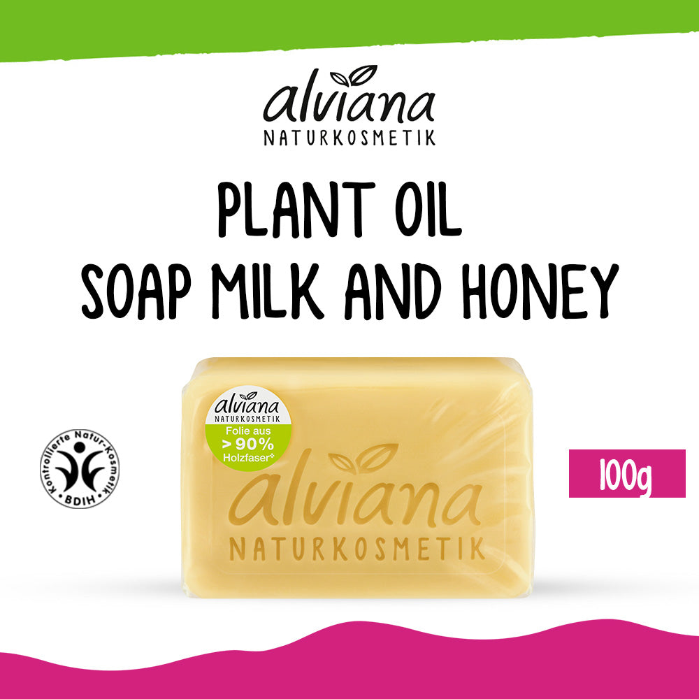 ALVIANA Plant Oil Soap Milk and Honey