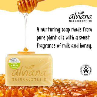 ALVIANA Plant Oil Soap Milk and Honey, 100 g