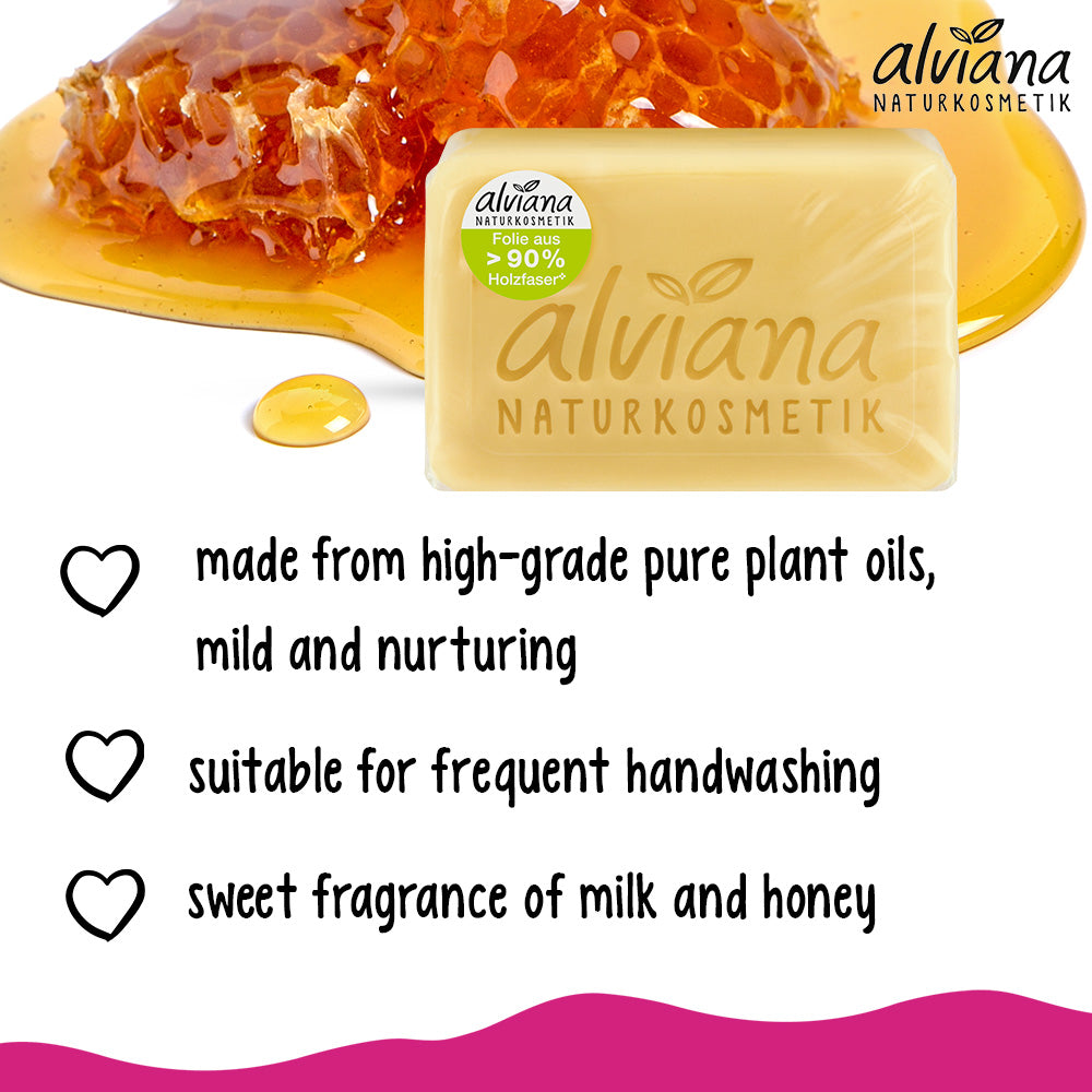 ALVIANA Plant Oil Soap Milk and Honey