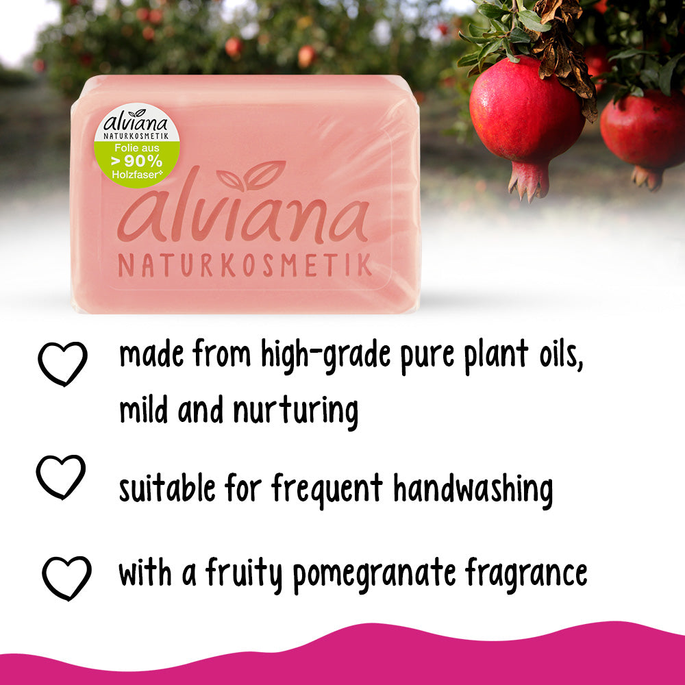 ALVIANA Plant Oil Soap Pomegranate