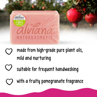ALVIANA Plant Oil Soap Pomegranate, 100 g