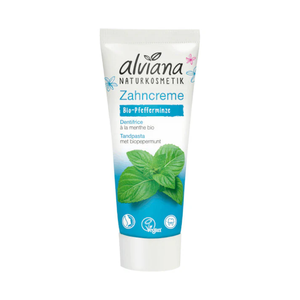 ALVIANA Toothpaste With Organic Peppermint, 75 ml