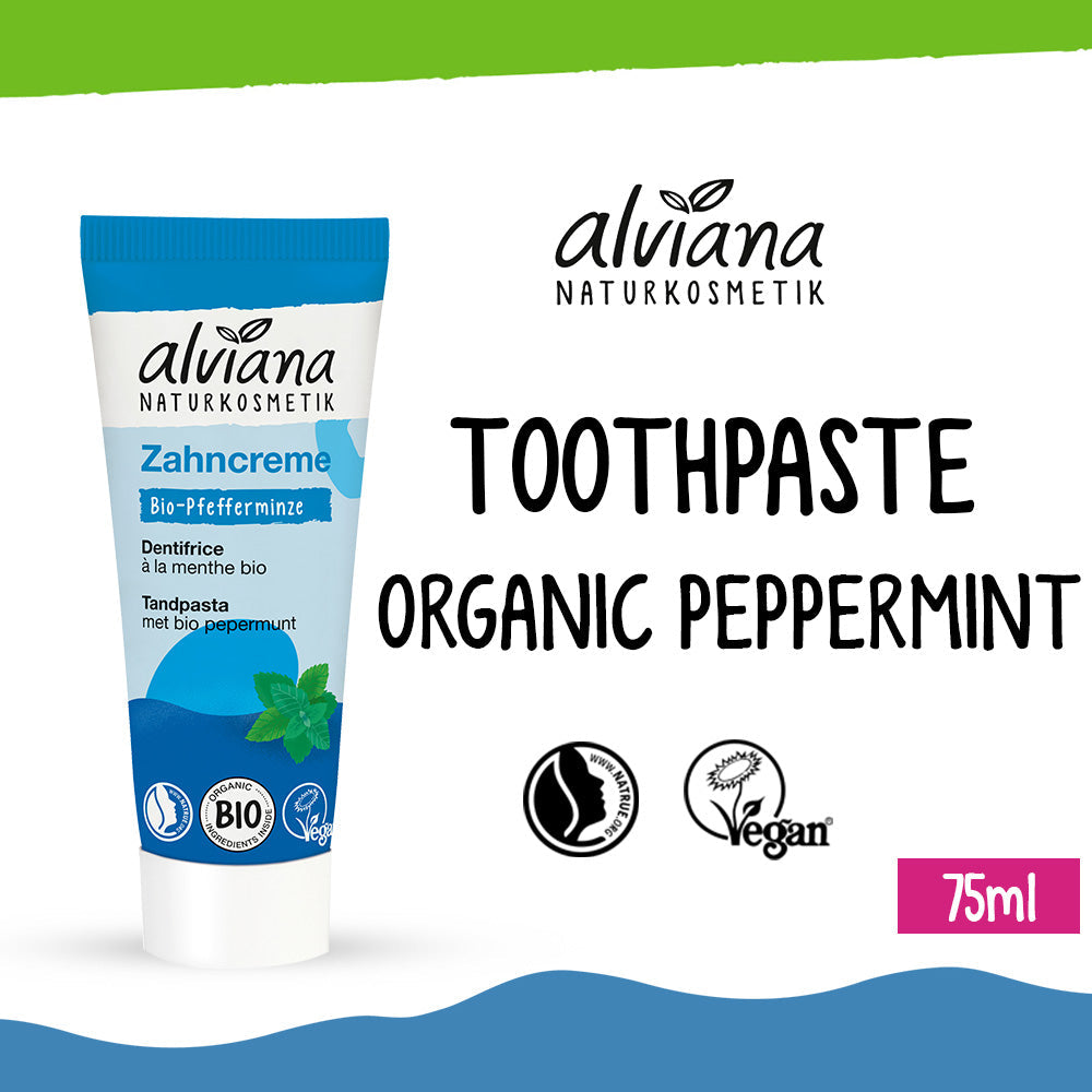 ALVIANA Toothpaste With Organic Peppermint, 75 ml