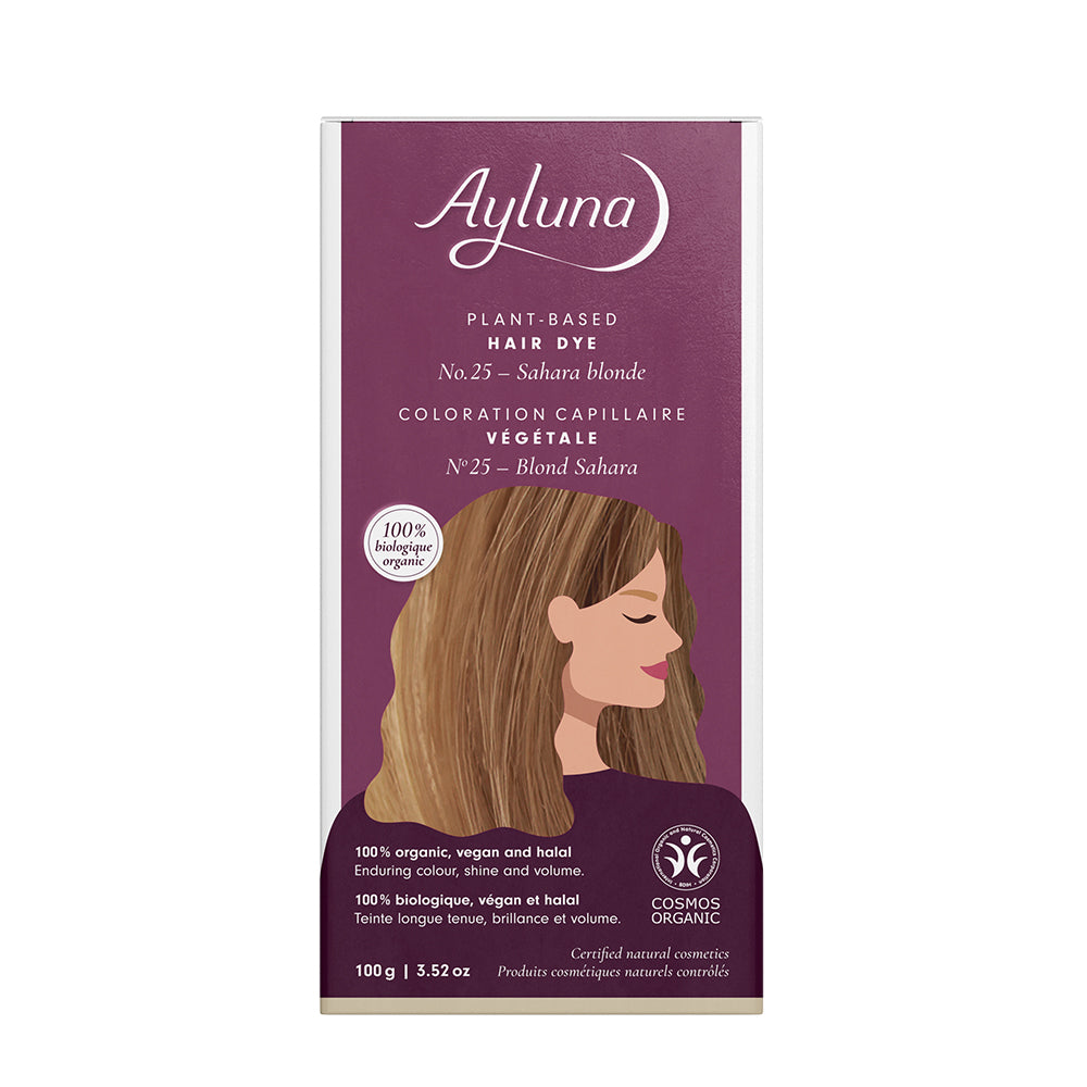 AYLUNA Plant-based hair dye No. 25. Sahara blonde