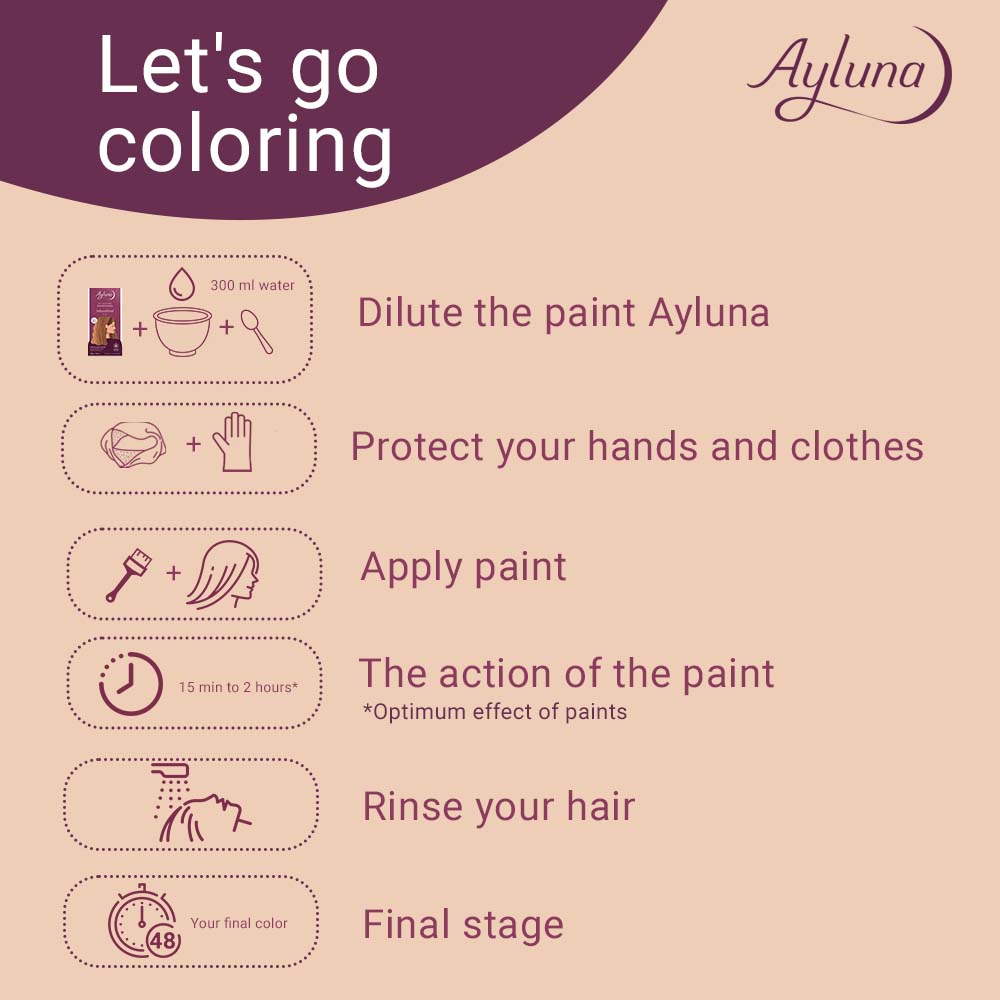 AYLUNA Plant-based hair dye No. 25. Sahara blonde