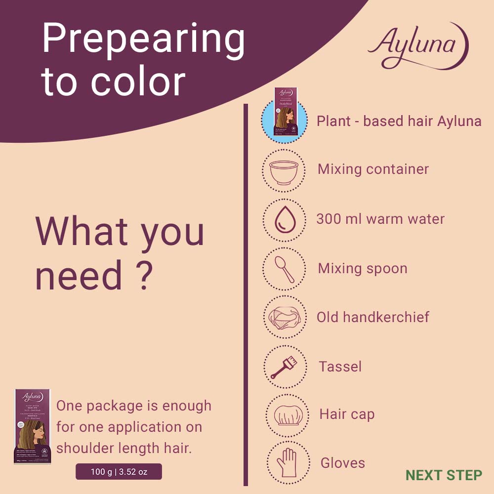 AYLUNA Plant-Based Hair Dye No. 35. Dark Blonde