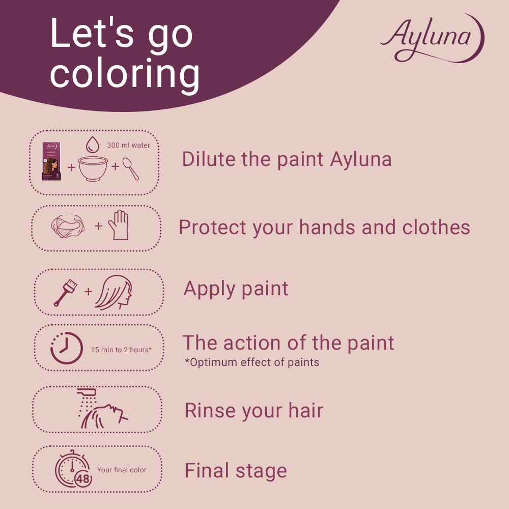 AYLUNA Plant-Based Hair Dye No. 65. Light Brown