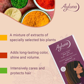 AYLUNA Plant-Based Hair Dye No. 80. Coffee brown