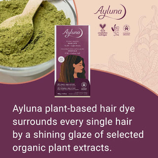 AYLUNA Plant-Based Hair Dye No. 80. Coffee brown