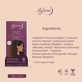 AYLUNA Plant-Based Hair Dye No. 80. Coffee brown