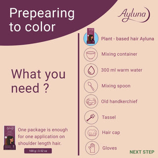 AYLUNA Plant-Based Hair Dye No. 80. Coffee brown