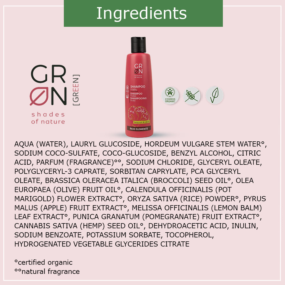 GRN Vitality Shampoo Broccoli & Olive