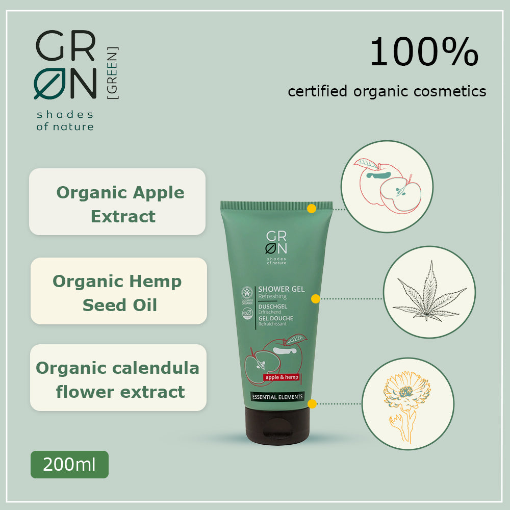 GRN Refreshing Shower Gel Apple & Hemp