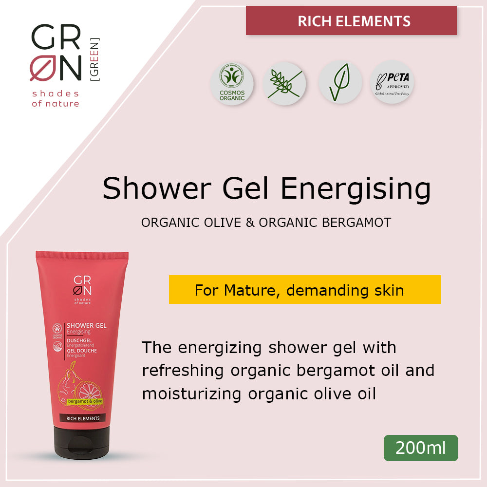 GRN Energising Shower Gel Bergamot & Olive