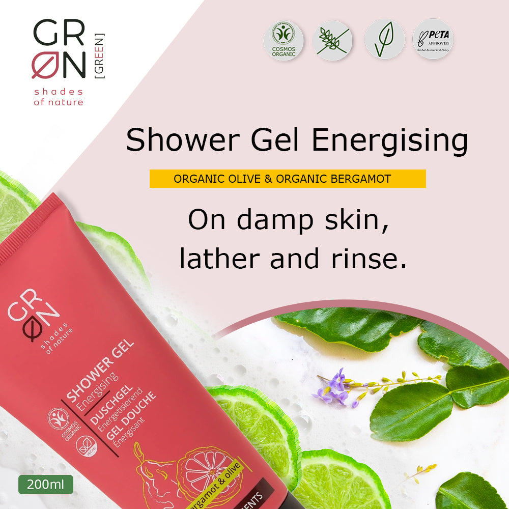 GRN Energising Shower Gel Bergamot & Olive