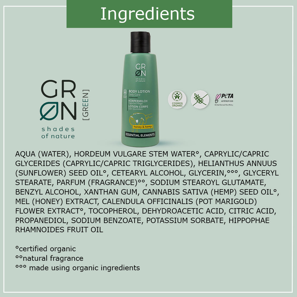 GRN Body Lotion Daily Care Honey & Hemp