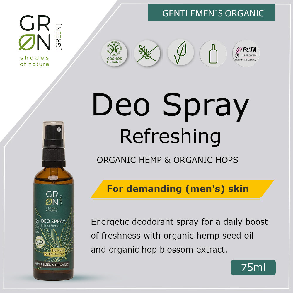 GRN Gentlemen's Organic Deo Spray Hemp & Hops