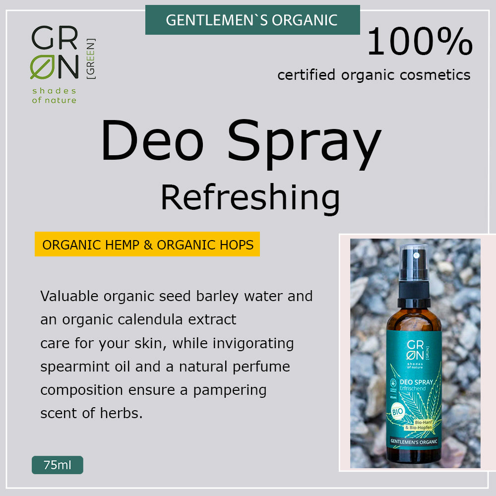 GRN Gentlemen's Organic Deo Spray Hemp & Hops