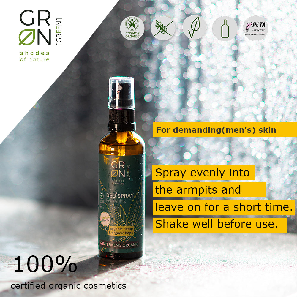 GRN Gentlemen's Organic Deo Spray Hemp & Hops