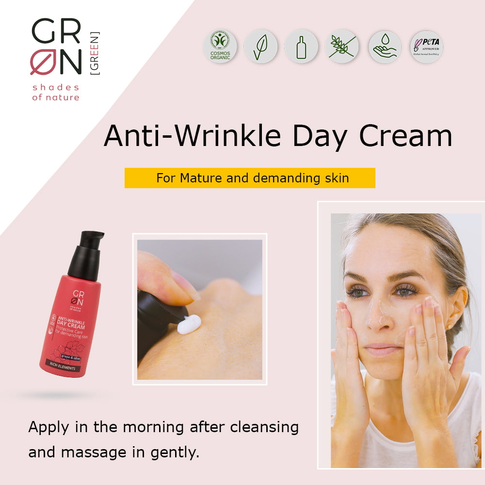 GRN Anti-Wrinkle Day Cream Protective Care Grape & Olive