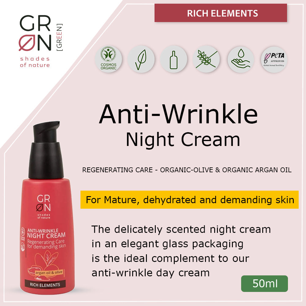 GRN Anti-Wrinkle Night Cream Regenerating Care Argan Oil & Olive