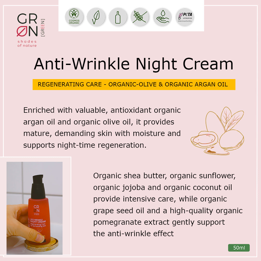 GRN Anti-Wrinkle Night Cream Regenerating Care Argan Oil & Olive