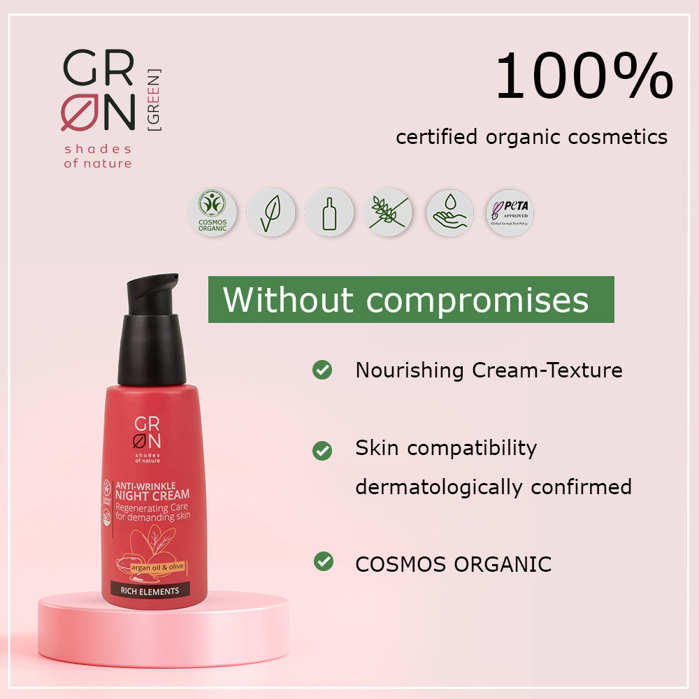 GRN Anti-Wrinkle Night Cream Regenerating Care Argan Oil & Olive