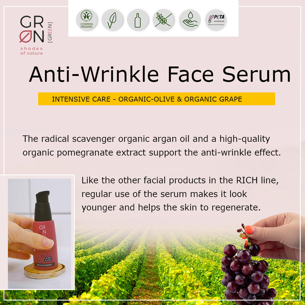 GRN Anti-Wrinkle Face Serum Intensive Care Grape & Olive