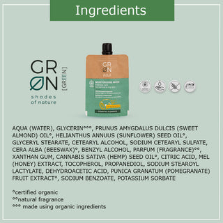 GRN Moisturising Mask Intensive Care Honey & Hemp