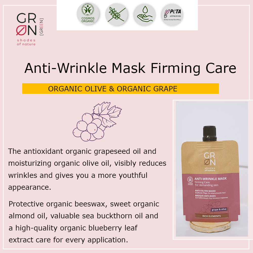 GRN Anti-Wrinkle Mask Firming Care Grape & Olive