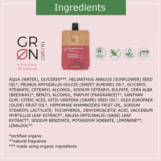 GRN Anti-Wrinkle Mask Firming Care Grape & Olive
