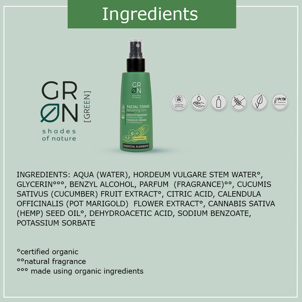 GRN Facial Toner Refreshing Care Cucumber