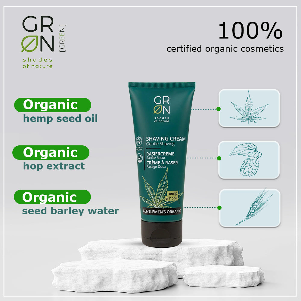 GRN Shaving Cream Gentle Shaving Hemp & Hops