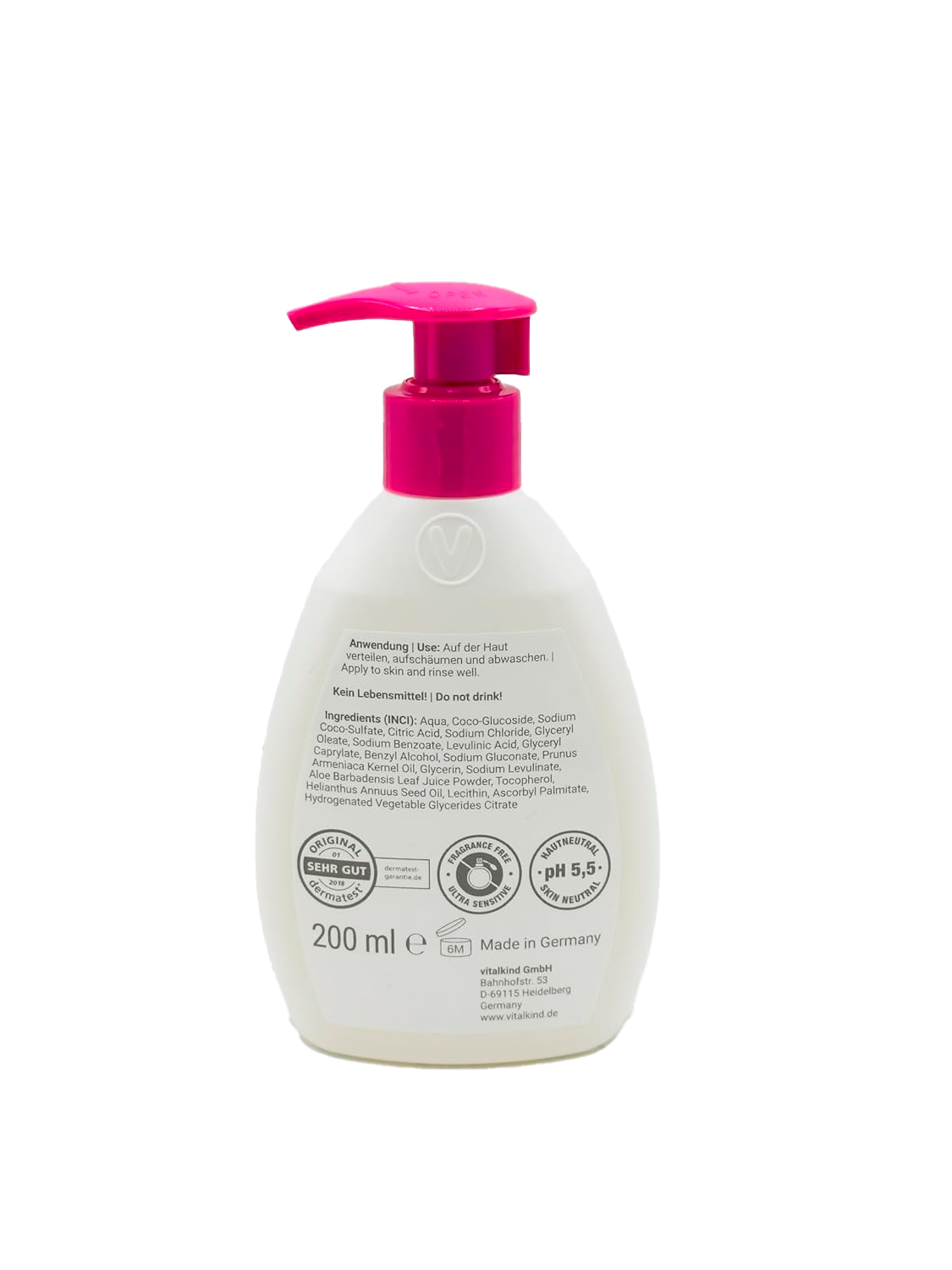 VITALKIND Girl Ultra Sensitive Body Wash, 200 ml