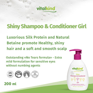 VITALKIND Girl Shiny Shampoo & Conditioner, 200 ml