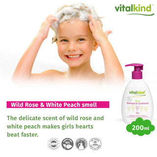 VITALKIND Girl Shiny Shampoo & Conditioner, 200 ml