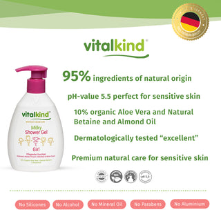 VITALKIND Girl Milky Shower Gel, 200 ml